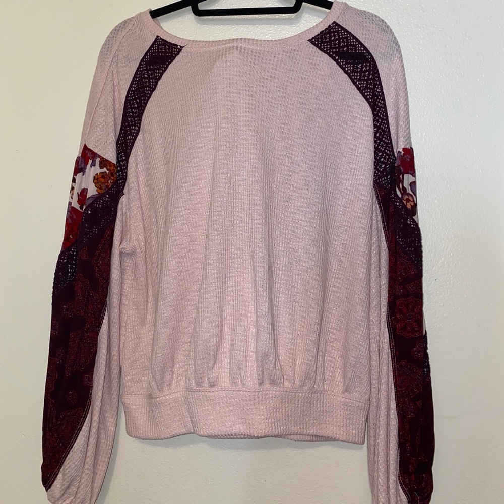 Pink Free People Shirt. Size medium.